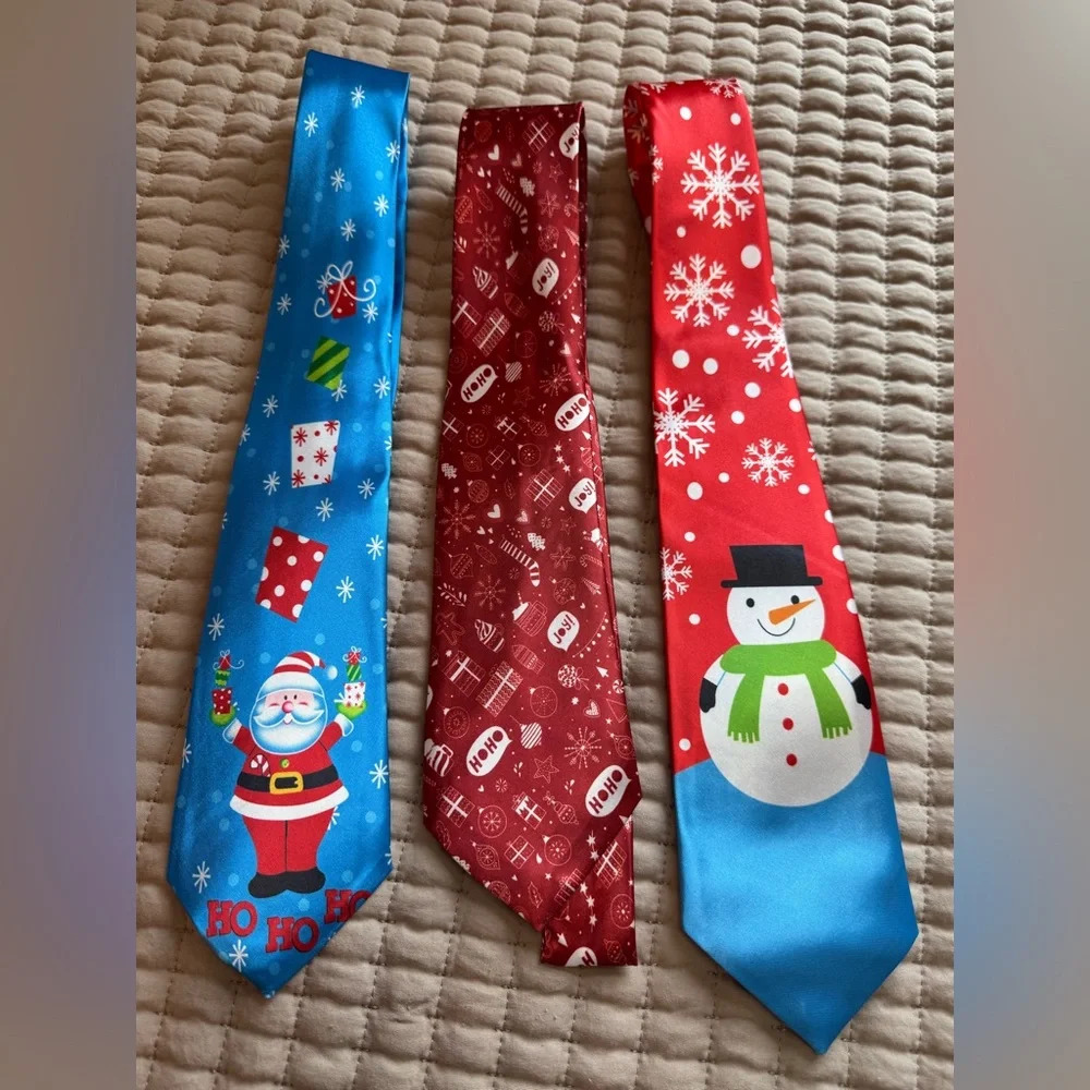 Men's Christmas/Holiday Neck Ties Bundle of 3 New 🎅🏻 🎄